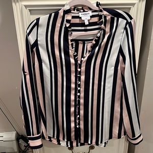 Long sleeve portofino striped blouse express